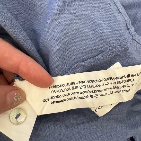 Zara Women Embroidered Eyelet Dress- Periwinkle - Picture 9 of 9